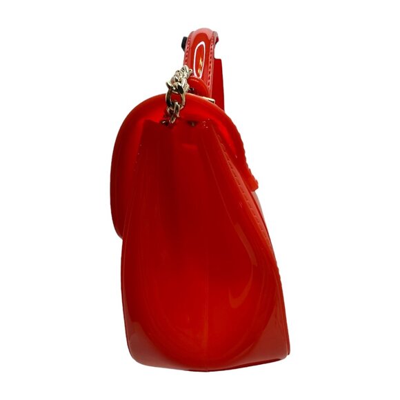 Furla Candy Sugar Mini Crossbody bag in a glossy Red Coral - Picture 2 of 6